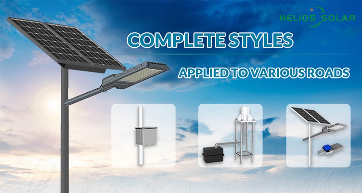 Split Solar Street Light with Lithium Battery Under Solar Panel